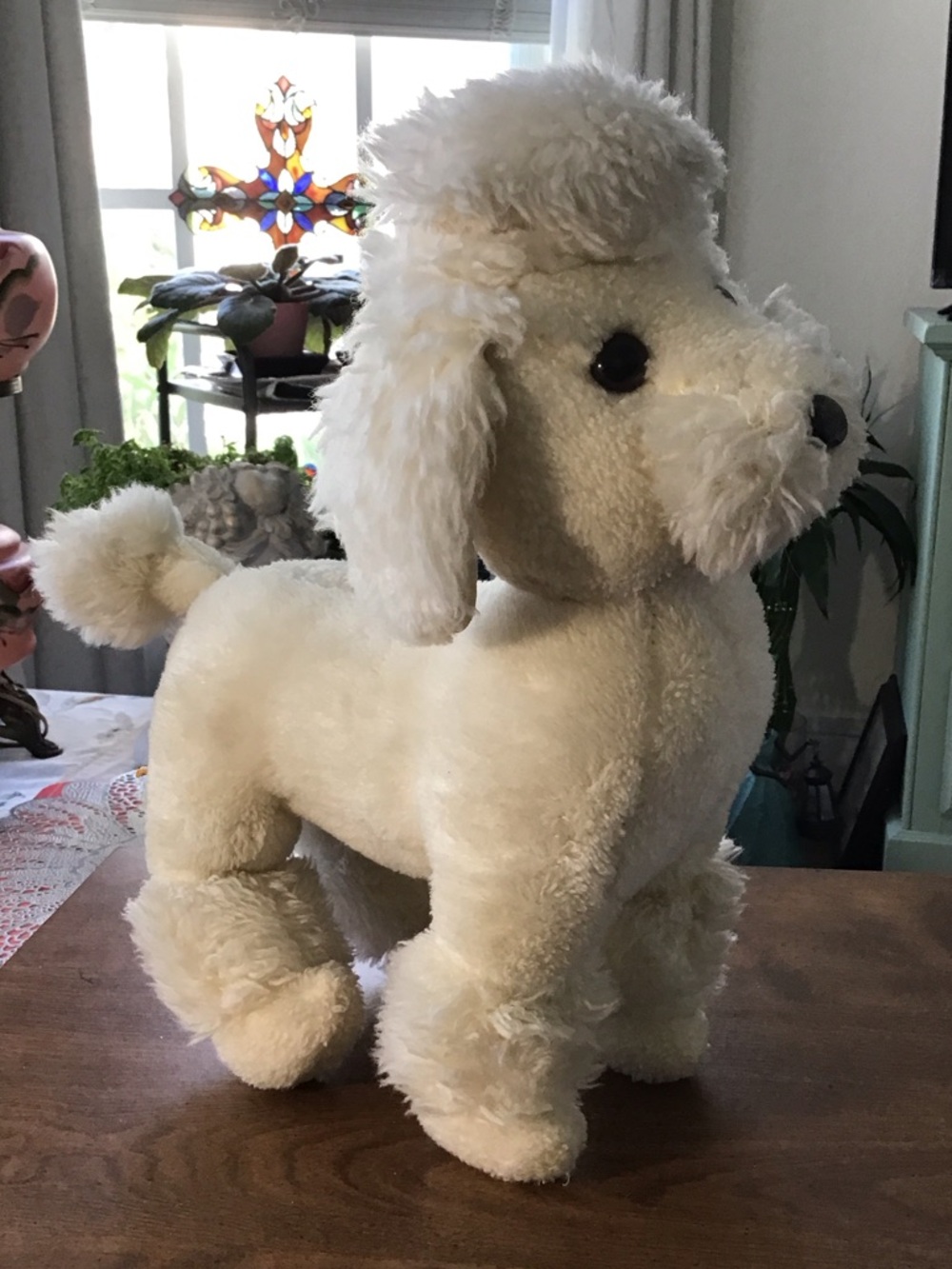 R. Dakin Vintage 13”  Poodle Puppy Plush Stuffed Dog Japan